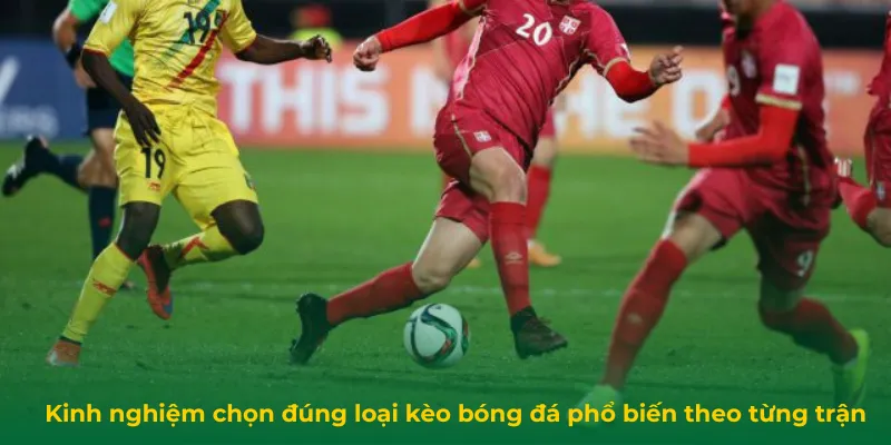 Kinh nghiệm chọn đúng loại kèo bóng đá phổ biến theo từng trận